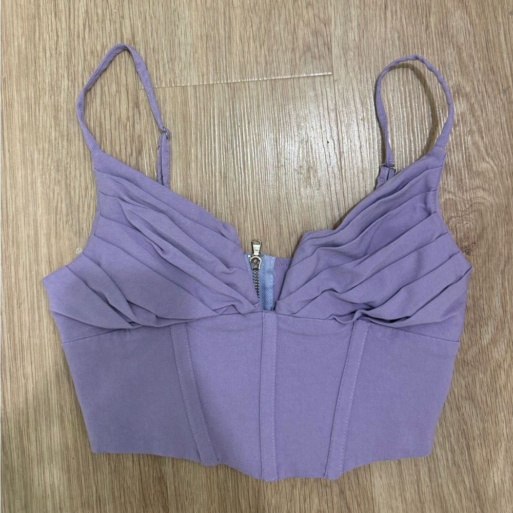 T & F the Label Purple corset top size s